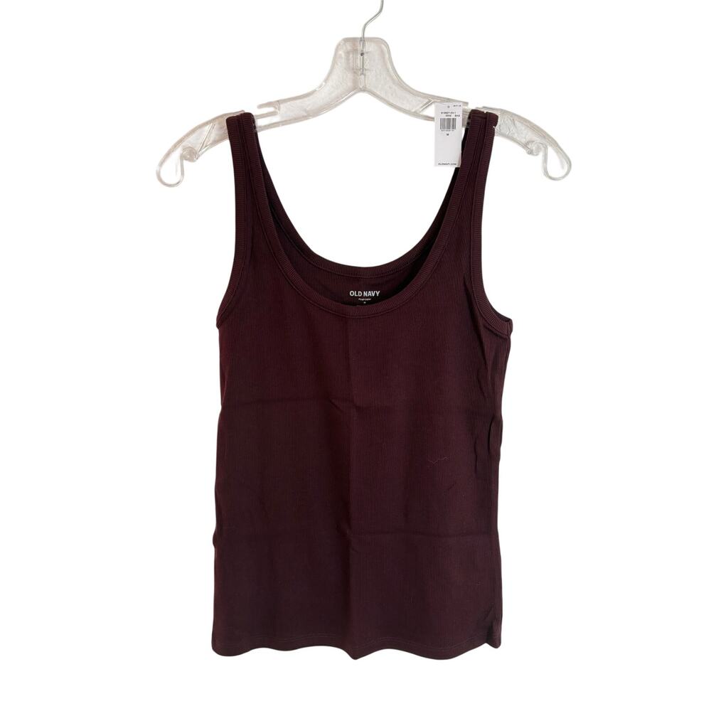 Old Navy Ribbed Tank First Layer Burgundy Size Medium NWT